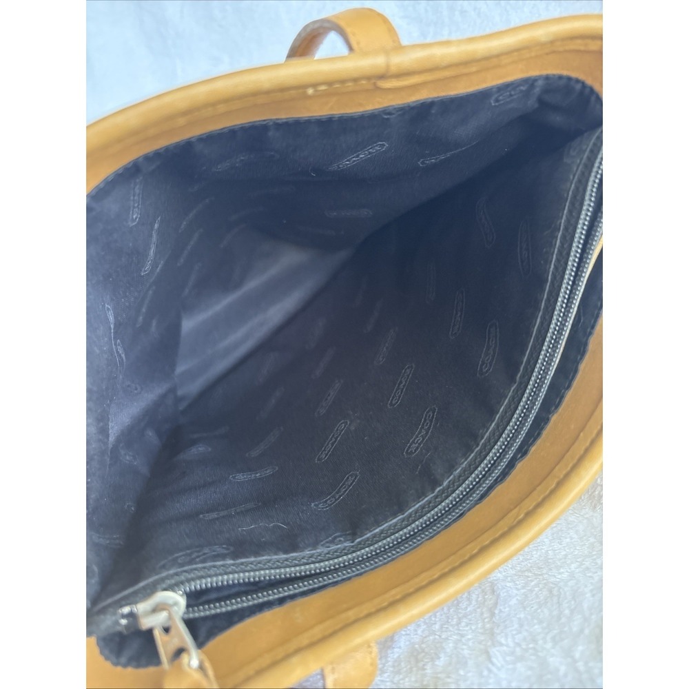 Vintage COACH Mini Lunch Tote Mustard Yellow Leather Bag 9077 90s Costa Rica - Picture 10 of 16